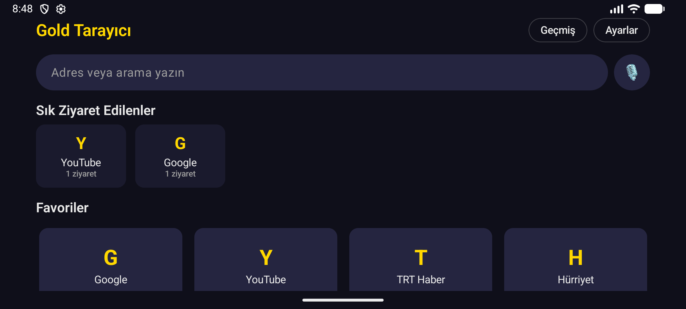 Gold Tarayıcı screenshot 1