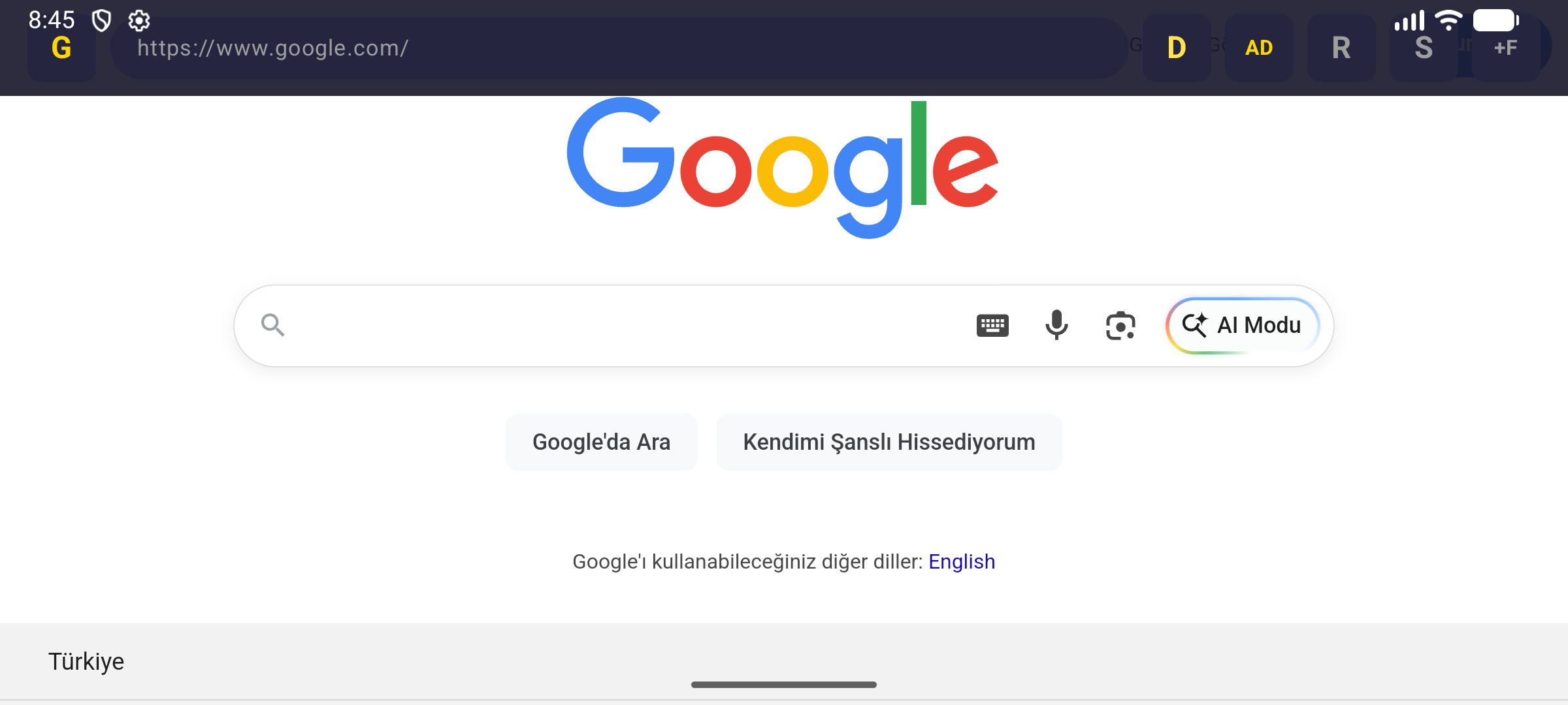 Gold Tarayıcı screenshot 2